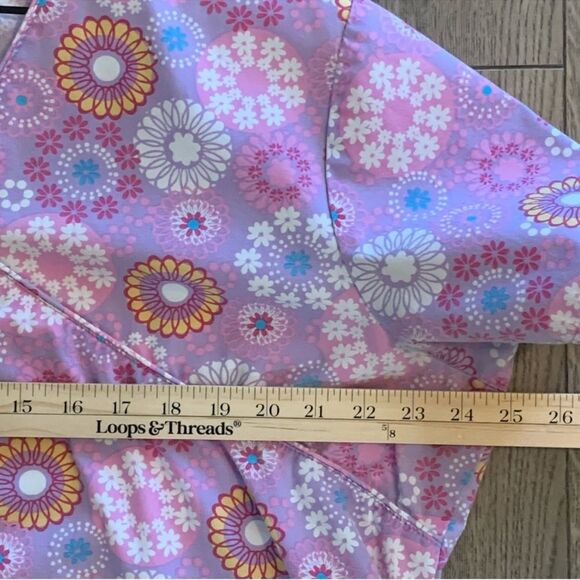 Scrub Tops Lot 3 Disney Life Uniform Destination Women’s XL Pink Purple Black. - Picture 15 of 16